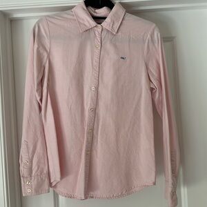 Pink VV button down